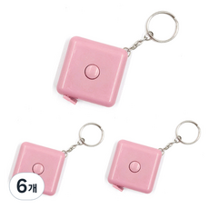 블랙트리 파스텔 스퀘어 미니 줄자 핑크, 6개, 150cm