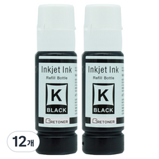 탑젯 엡손 003 T00V100 호환잉크, 검정, 12개