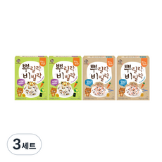 우리애들밥상 뿌릴락비빌락 후리가케 야채 20g x 2p + 멸치 20g x 2p 세트, 야채맛, 멸치맛, 3세트