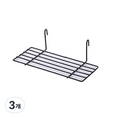크레바스 인테리어 메쉬선반 벽수납함, 블랙, 3개