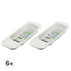 真田 水槽碗盤瀝水架 D5360, 白色, 6個