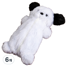 ARTJOY 狗狗躺平鉛筆盒, 白色, 6個