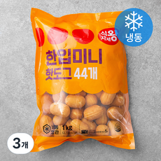 식자재왕 미니핫도그 (냉동), 1kg, 1개입, 3개