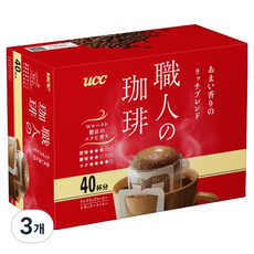 유씨씨 쇼쿠닝 리치 블랜드 드립 커피, 7g, 40개입, 3개