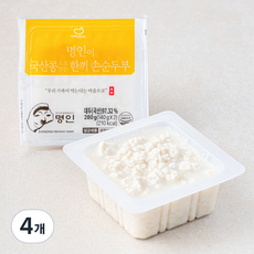 한둘 명인이 국산콩으로 만든 한끼 손순두부, 140g, 4개