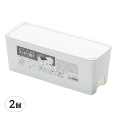 YAMADA 山田化學 延長線收納盒1429 白色 桌面整潔收納 電線整理好幫手, 2個