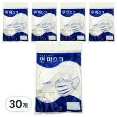 오런 면 마스크, 1개입, 30개, 화이트