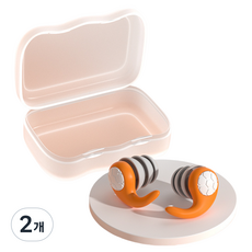 DK ONE 日常防噪音耳塞 橘色 L 2.4 x 2.1 cm, 2個, 2入