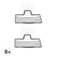 제이라이프 씨즈 스틸 비누 받침대, 블랙, 8개