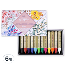 HASHI 水彩油畫棒, 12色, 6個