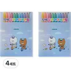 ibis 韓國滑動式色鉛筆組 12252 藍色, 4套, 12色