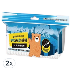 BeiBis 蓓比適 清潔棉棒600入 盒裝組 : 200支x1盒+100支x4包, 2入, 600支