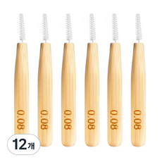 Naeum Dareum 零廢棄竹製牙間刷 0.8mm, 1入, 12個
