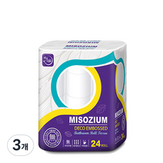 Misozium 雙層衛生紙 45m, 24捲, 3個