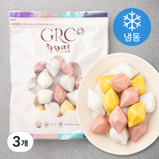 착한떡 3색 꿀송편 (냉동), 400g, 1개입, 3개