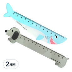 DESIGN AGIT 造型尺 叢林E 2件組, 2套, 混合顏色