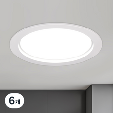 원하 고정형 등기구 매입등 다운라이트 주광색 플리커프리 150g, 주광색 LED15W, 6개