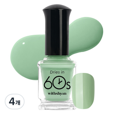 withshyan 60秒指甲油, M164復古薄荷, 9ml, 4個