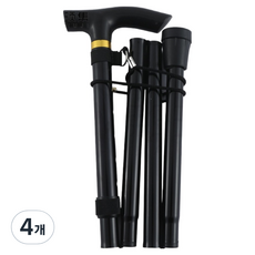 난리시스터즈 접이식 어르신 선물 지팡이 블랙, 4개