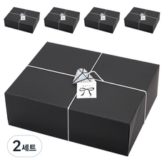 indi.k 包裝盒 大 5入 + 緩衝材 5入 + 蠟繩 + 貼紙 2款 x 5入 + 吊牌 2款 x 5入 套組, 2套, 黑色(盒)