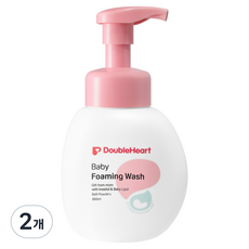 DoubleHeart 嬰兒泡沫洗面乳 柔軟粉質, 300ml, 2個