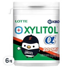 롯데자일리톨 KBO 알파 오리지날 껌 한화 이글스, 86g, 6개
