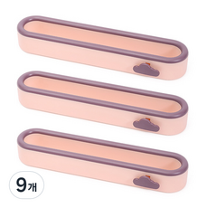 힐로 다용도 만능 벽걸이 슬리퍼 수납 냄비 신발 걸이, 핑크, 9개