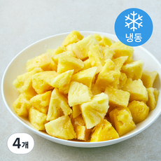 냉동 파인애플 청크 (냉동), 4개, 1kg