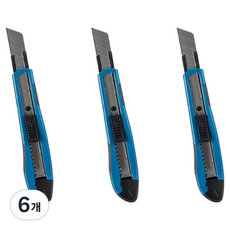 Bantex SK5 自動鎖定美工刀 18mm, 藍色, 6個