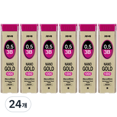 자바펜 나노골드 1000 샤프심 3B, 0.5mm, 24개