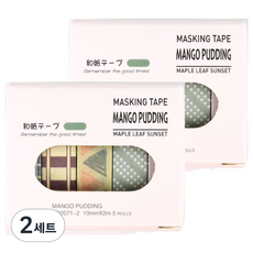 Potenkit 可愛裝飾膠帶 1公分 x 2公尺 5捲 x 2入組, 2套, 類型2