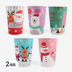 피크닉 NEW 크리스마스 종이컵 5종 세트, 50개입, 2세트