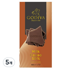 고디바 태블릿 밀크 카카오 50% 초콜릿, 50g, 5개