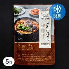 신세계푸드 쉐프컬렉션 고기 순댓국 (냉동), 450g, 5개