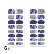 Bellanci 真實凝膠美甲貼 基本款指甲貼 16入, 星月夜, 6個