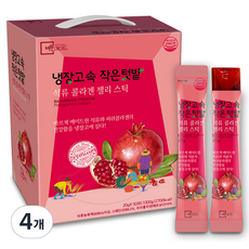 바른메이드 냉장고속 작은텃밭 석류 콜라겐 젤리 스틱 50p, 1kg, 4개