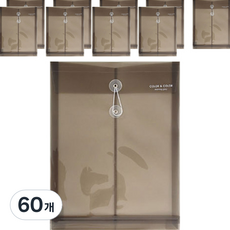 morning glory 1200 彩色直式信封文件夾, 60個, 煙燻色