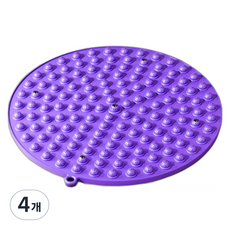 비투윈 시원한 발지압매트 50cm, 퍼플, 4개