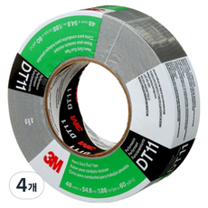 3M 重型專業用管道膠帶 銀色 48mm x 54.8m DT11, 4個