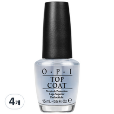 오피아이 탑코트, 투명, 15ml, 4개