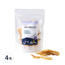 우프앤먀오 고양이 영양효모 간식 황태, 뼈/관절강화, 4개, 20g, 무염황태