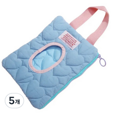 Jonifree 外出用大容量濕紙巾收納袋, 藍色, 5個