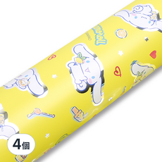 Sanrio 三麗鷗 金屬感包裝紙 53cm x 15m, 黃色, 4個