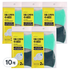 youhouse 三層多功能菜瓜布, 10個, 2入