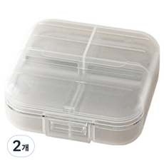 Luneon 簡潔便攜式藥盒 透明色 S, 2個