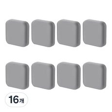 Travel Cube 簡約房門防撞緩衝墊, 16個, 灰色