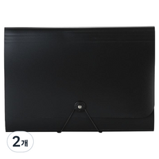 굿굿샵 A4 아코디언 파일 13칸 포켓, 블랙, 2개