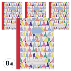 尖頂橫線筆記本, 混和顏色, 8個