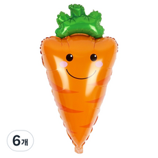 와우파티코리아 야채 은박풍선, 당근, 6개