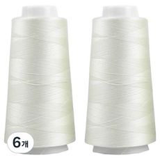 UNIQUE Premium OWL Coresa 45支2股縫紉線, 2 象牙白, 6個